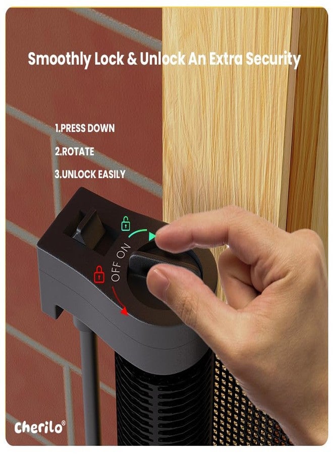 Cherilo بوابة أمان شيريلو للأطفال | بوابة أمان قابلة للسحب للأطفال للأبواب والسلالم | بوابة شبكية قابلة للتمديد للأطفال حتى 150 سم | حاجز سياج للحيوانات الأليفة والأطفال | أسود - Image 3